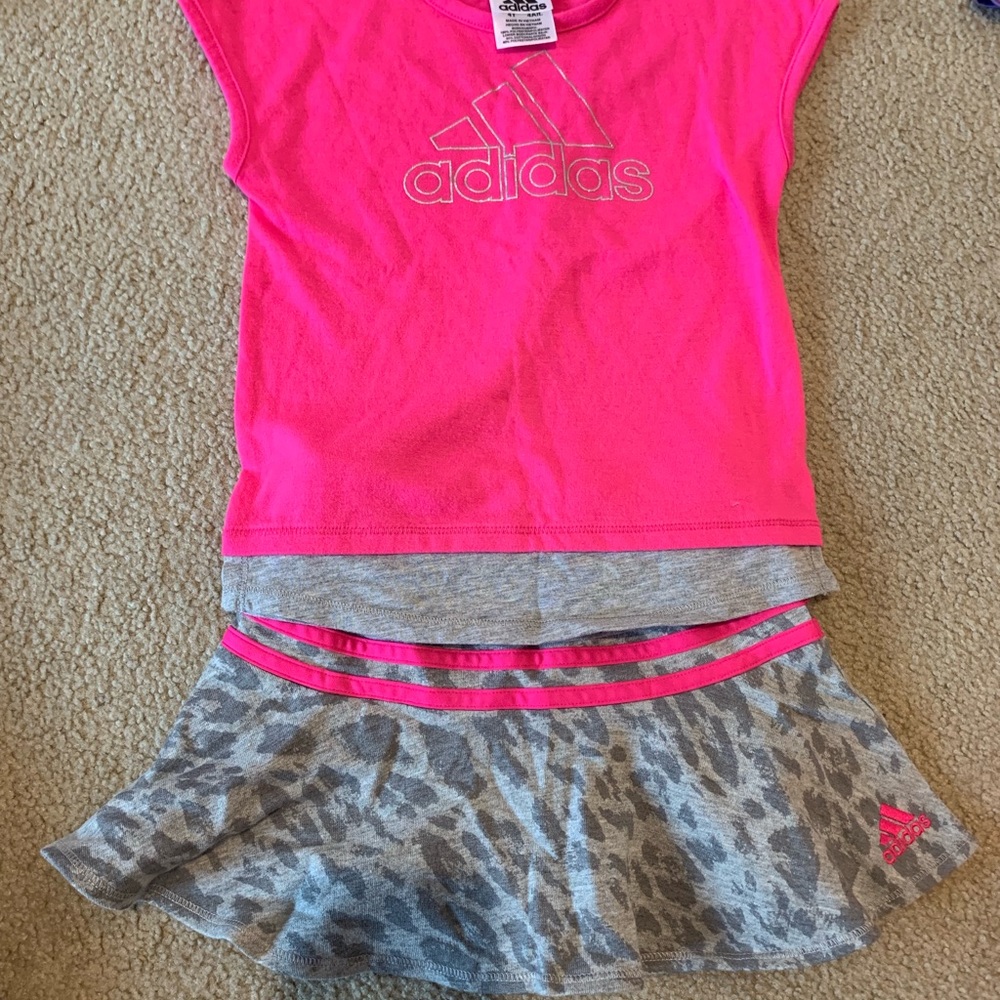 Girls Adidas T-Shirt and Skort